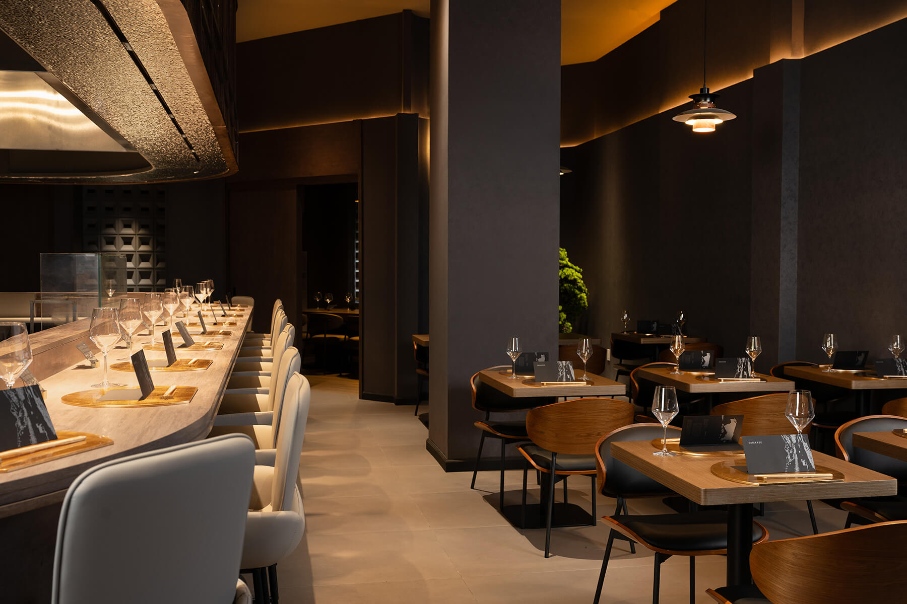 Togyushi dining room and Chef’s Counter in Midtown Manhattan